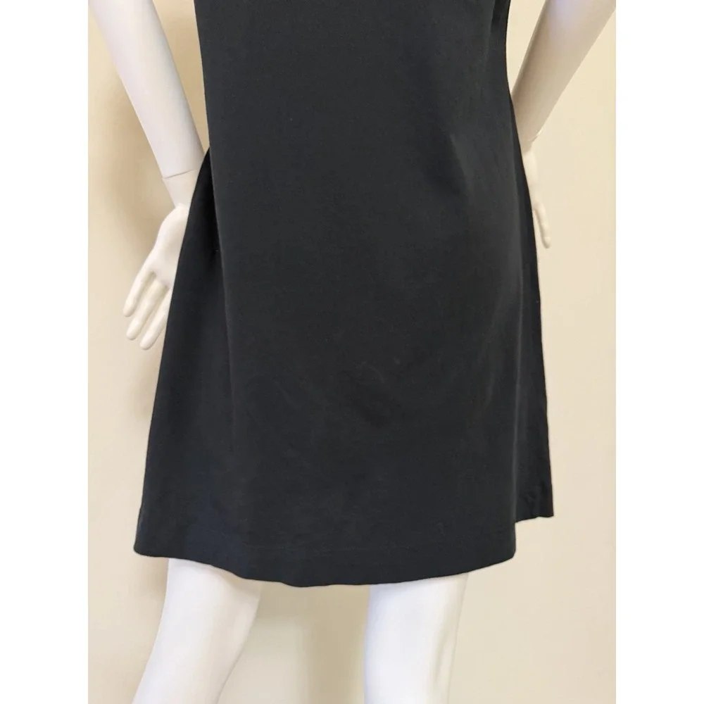 Rare Love Moschino Black 100% Cotton T Shirt Dress With Rhinestone Design US 12